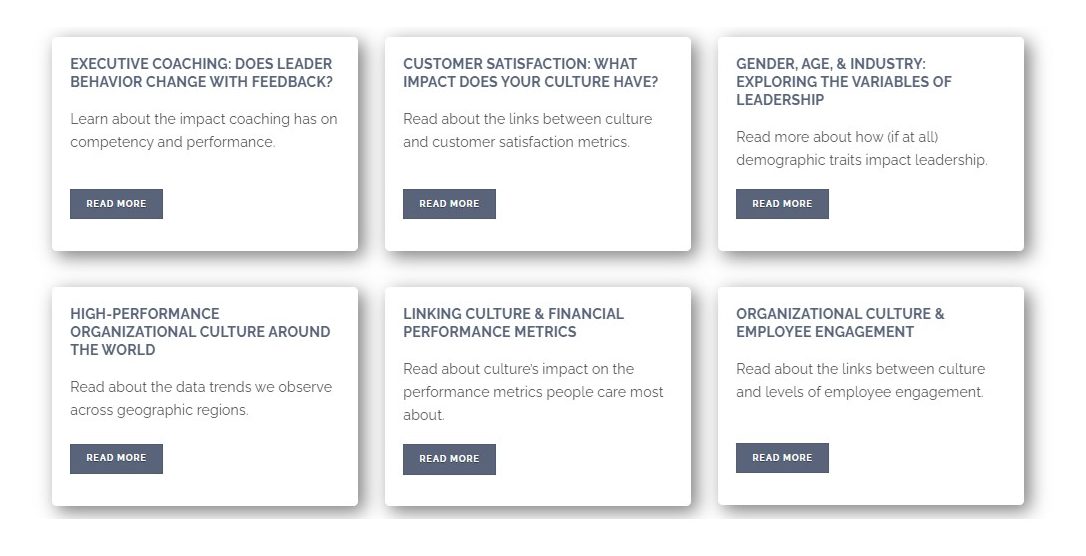 research Organizational Culture & Leadership Management - Denison Consulting